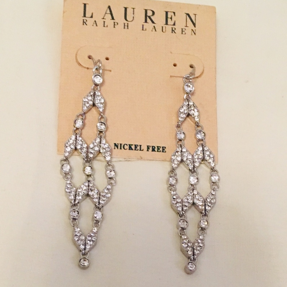 Ralph Lauren  Rhinestone Chandelier Earrings